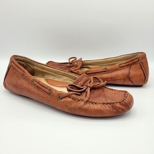 FRYE Reagan Campus Driver Slip-On Loafer Brown Leather Moccasin Flats Women's 8